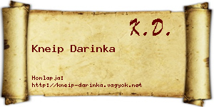 Kneip Darinka névjegykártya